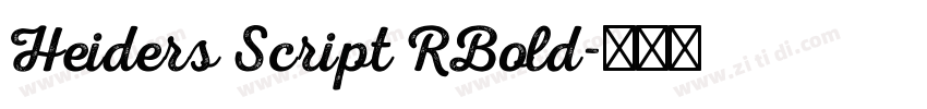 Heiders Script RBold字体转换